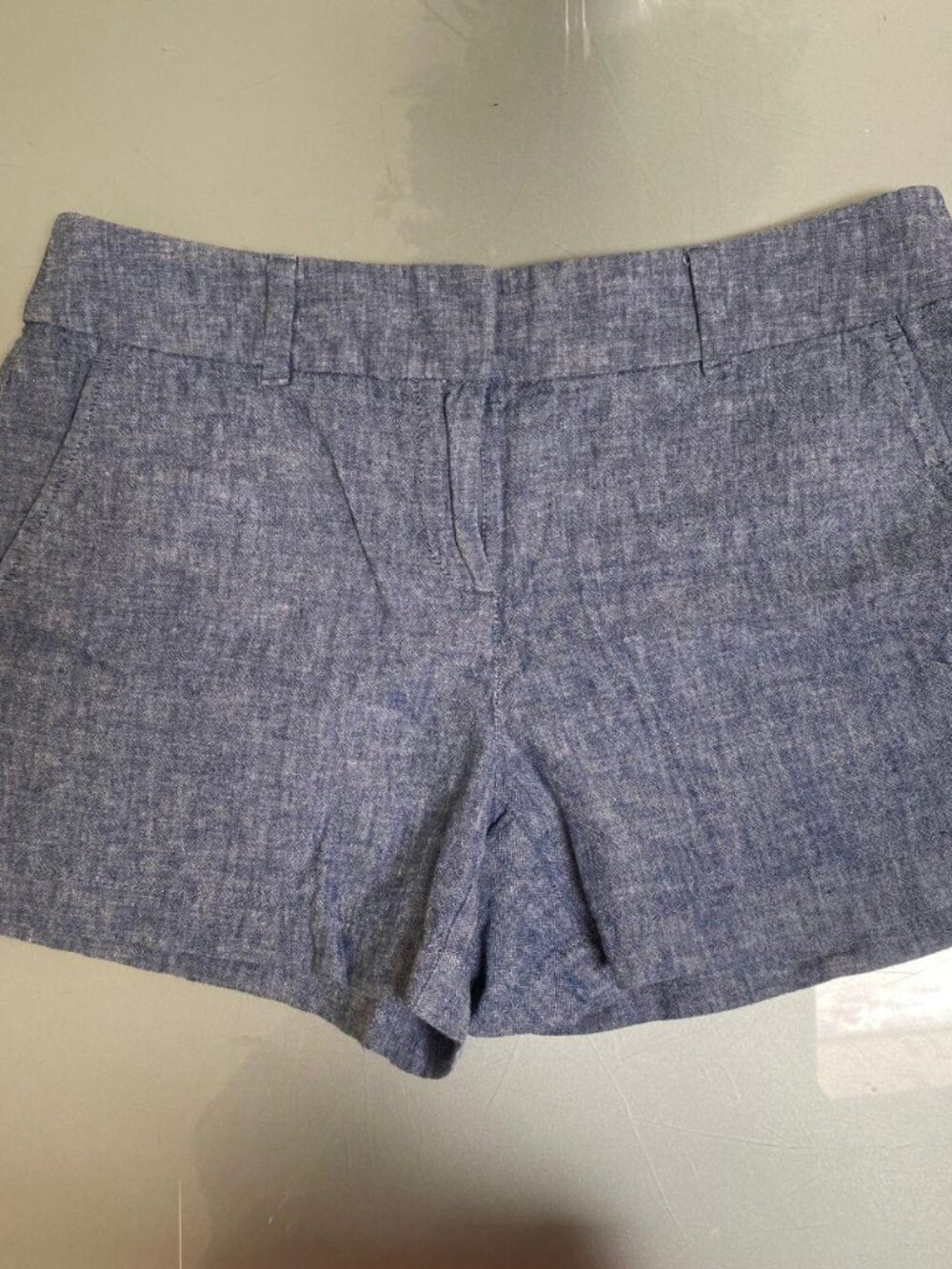 LOFT Women's Blue Linen Shorts